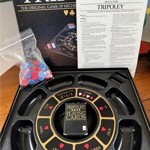Vtg 1989 Tournament Edition Tripoley Game By Rapid Mounting And Finishing Co.